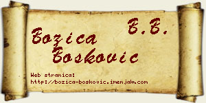 Božica Bošković vizit kartica